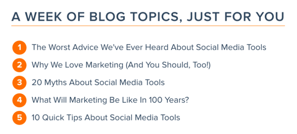 Blog Topics Just For You