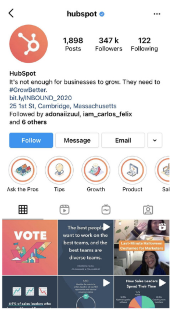 hubspot insta