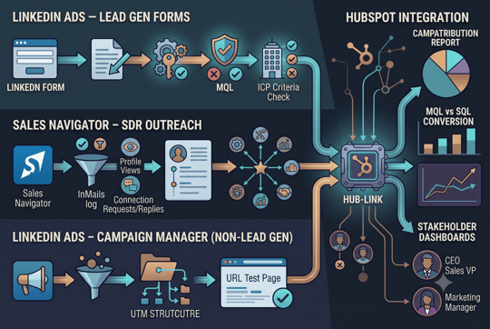 linkedin hubspot integration data streams