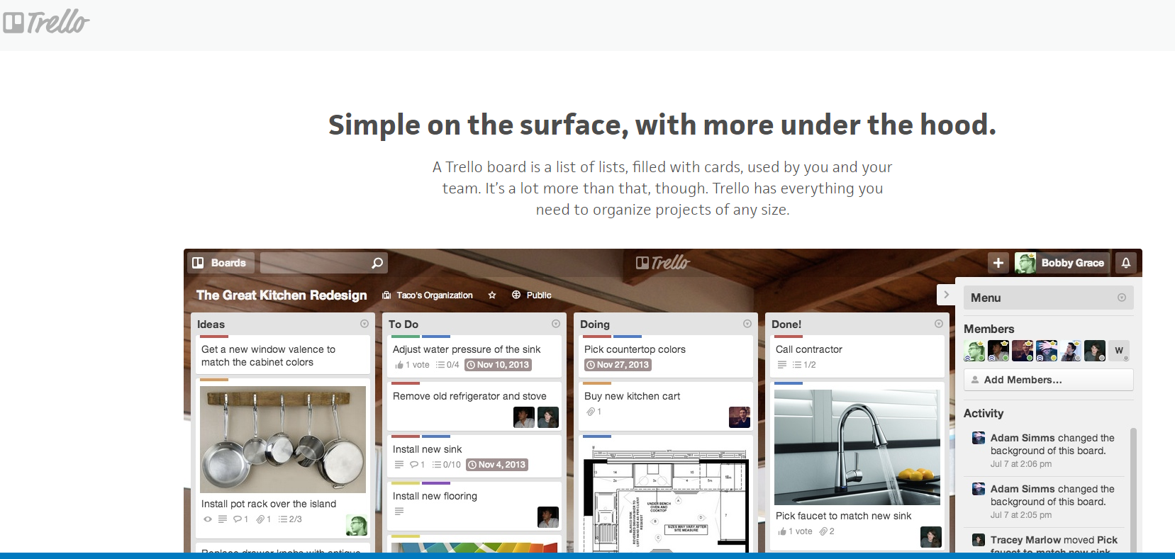 trello homepage